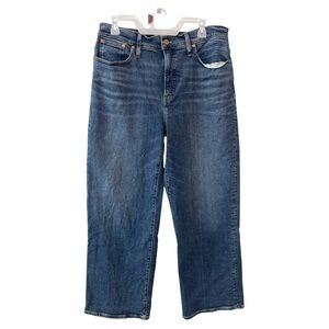 Madewell Blue Denim Jeans with Brown Patch